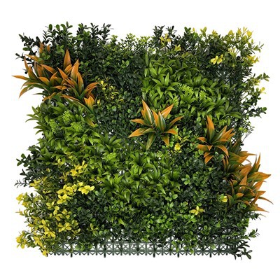 Pared de plantas artificiales