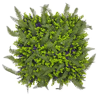 Muro de plantas verdes artificiales